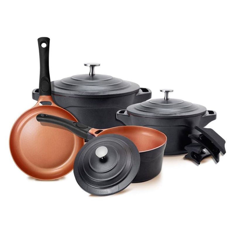 Jogo de 4 Panelas Antiaderente Premier Black - Le Cook