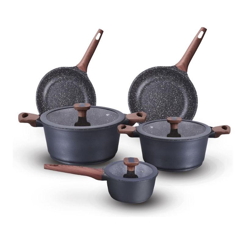  Jogo de Panelas 5 Peças Titanium Exclusive Antiaderente Granito - MTA
