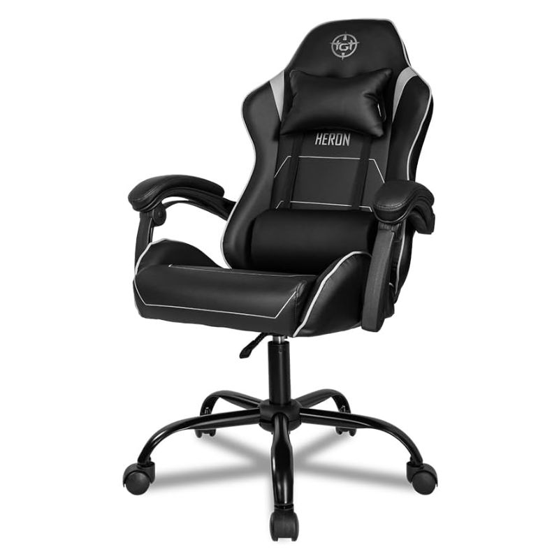 Cadeira Gamer Heron TX Preto e Cinza - TGT