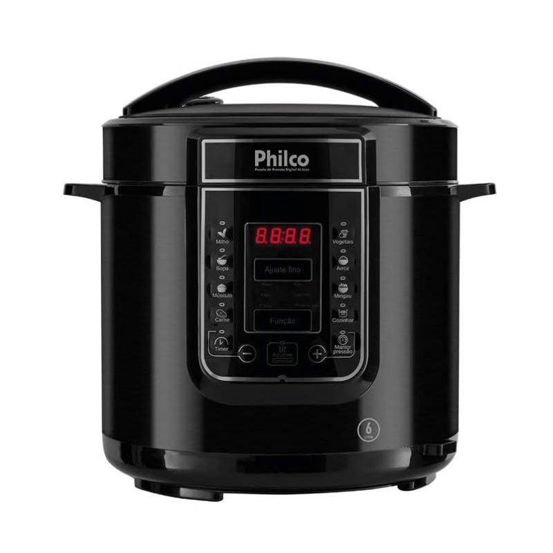 Panela de pressão Digital inox Ppp01p 6L Preto 110v - Philco