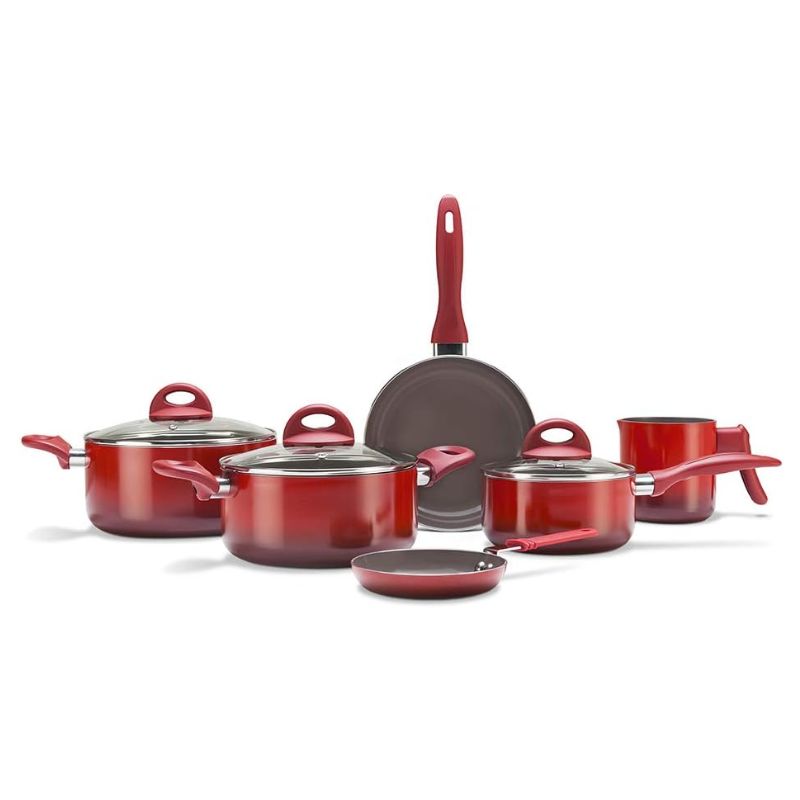Conjunto Panelas 6Pcs Ceramic Life Smart Plus Vermelho - Brinox