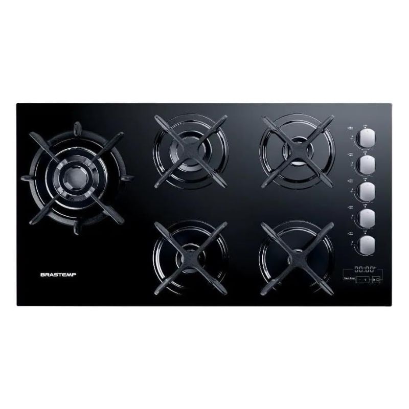 Cooktop 5 bocas com Quadrichama e Timer Touch - Brastemp