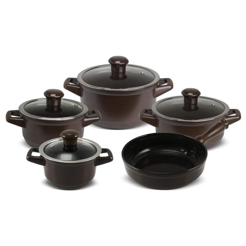Conjunto Panelas de Cerâmica Duo Smart 5 peças Chocolate - Ceraflame