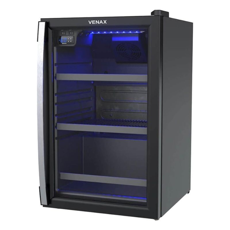 Cervejeira Blue Light 100L Preto 220V Porta De Vidro - Venax